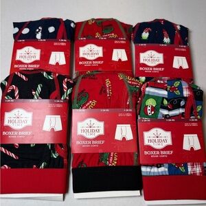 Six Holiday Time Print Boxer Briefs